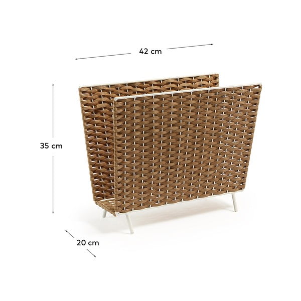 Iš dirbtinio rotango žurnalų lentyna Shibori – Kave Home-image-3