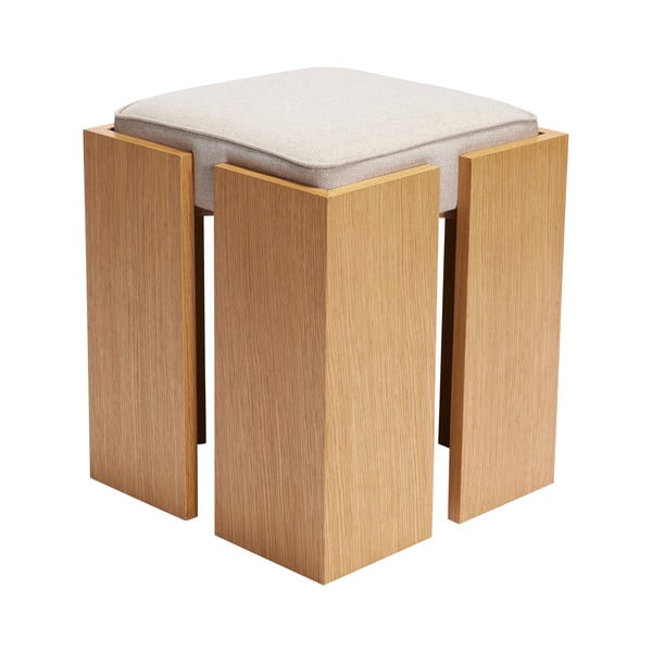 Taburetė natūralios spalvos Forma – Hübsch-image-3
