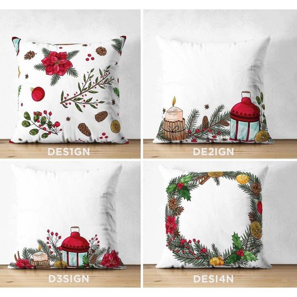Dekoratyviniai pagalvių užvalkalai 4 vnt. su Kalėdų motyvu 43x43 cm Merry Christmas – Mila Home-image-1