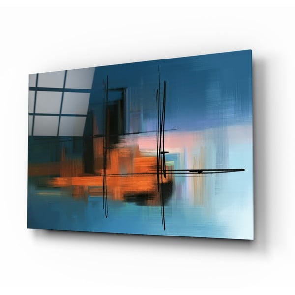 Paveikslas ant stiklo Insigne Abstraktus siluetas, 110 x 70 cm