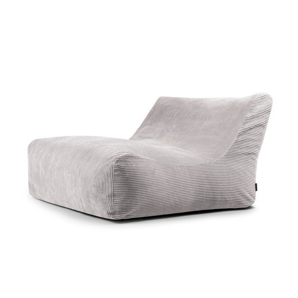 Šviesiai pilkos spalvos iš kordinio velveto sėdmaišis Sofa Lounge – SLOWDOWN