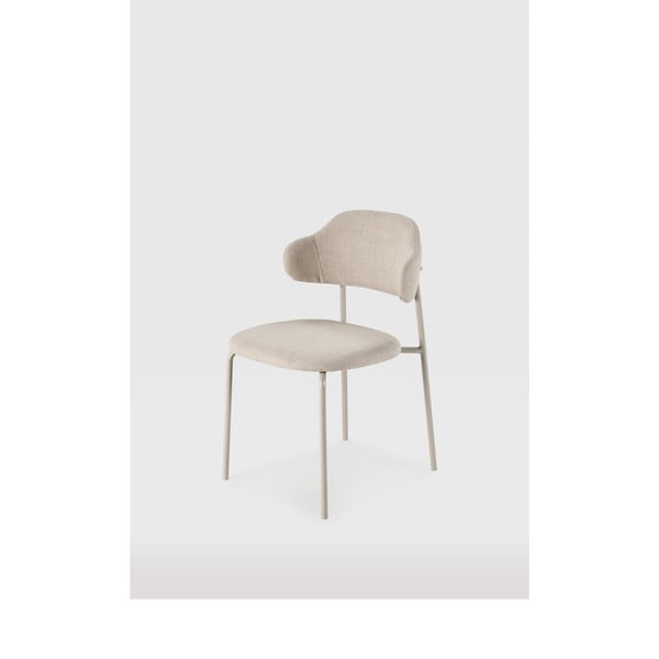 Kreminės spalvos valgomojo kėdės 4 vnt. Adriel – Marckeric-image-1