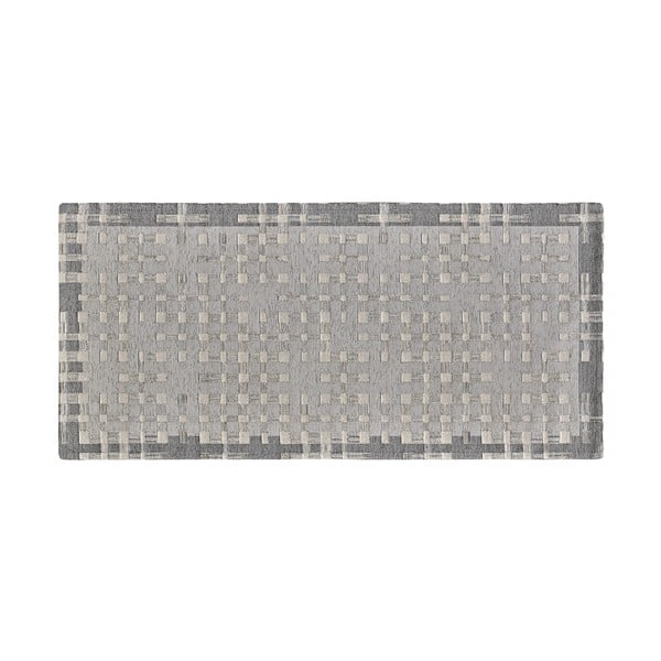 Skalbiamas kilimas pilkos spalvos 55x240 cm Dama Argento – Floorita