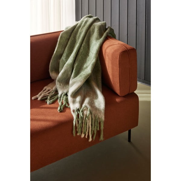 Baltai žalia antklodė 200x140 cm Inlet - Hübsch-image-1