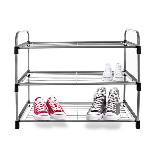 Sidabro spalvos metalinė batų lentyna - Orion-image-2