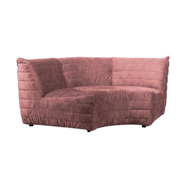 Kampinė sofa iš velveto šviesiai rožinės spalvos (kintama) Bag – WOOOD-image-2