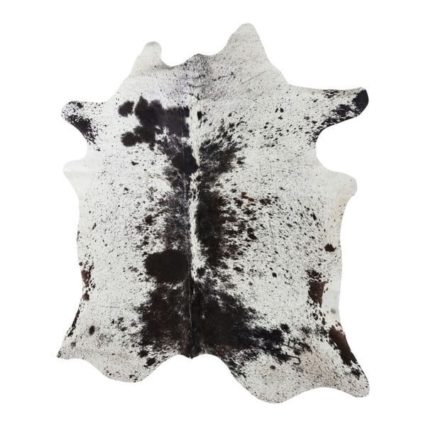 Baltos ir rudos spalvos karvės odos kilimas Kare Design Hide, 190 x 150 cm
