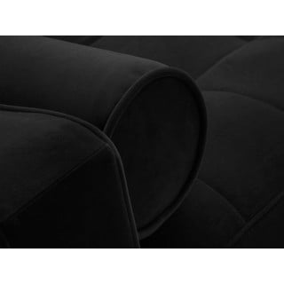 Juoda aksominė sofa-lova Milo Casa Santo