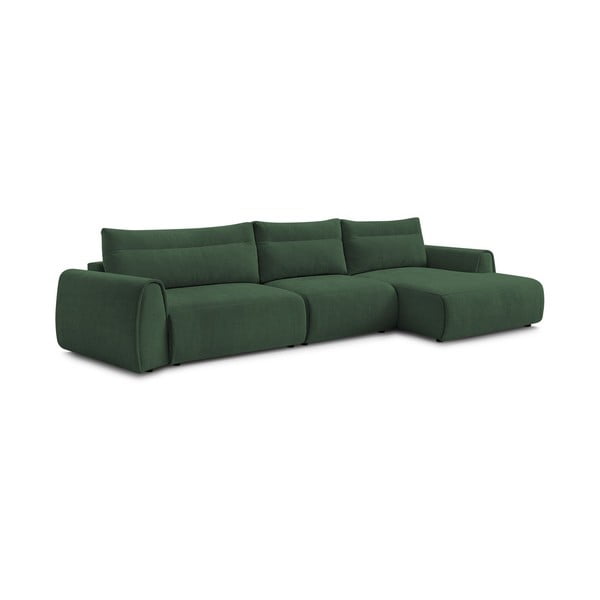 Kampinė sofa tamsiai žalios spalvos Aden – Bobochic Paris-image-3