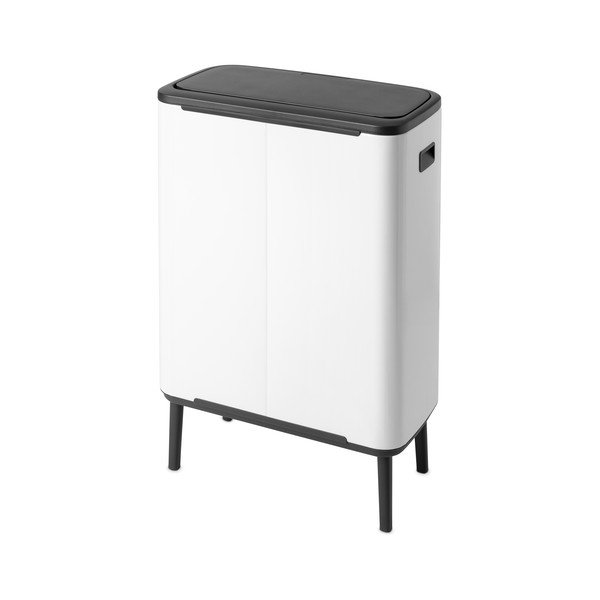 Iš plieno šiukšliadėžė baltos spalvos rūšiavimui/galima atidaryti palietus 60 l Bo Touch Bin Hi – Brabantia-image-4