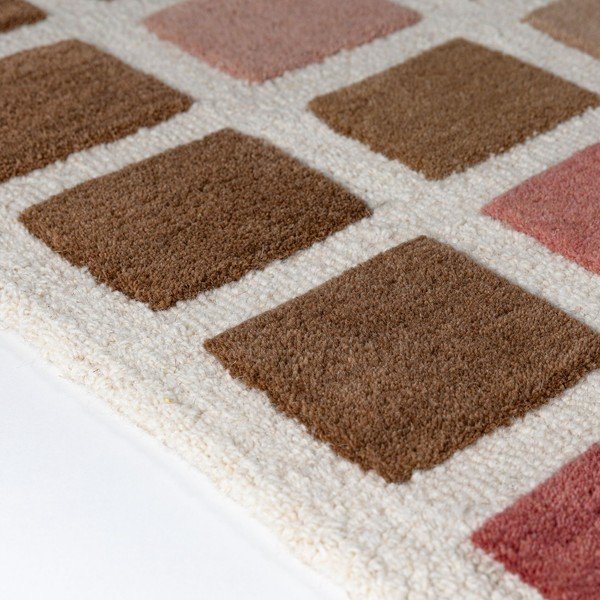 Rankų darbo rožinės spalvos iš vilnos kilimas 140x200 cm Renga Wool – Flair Rugs-image-3