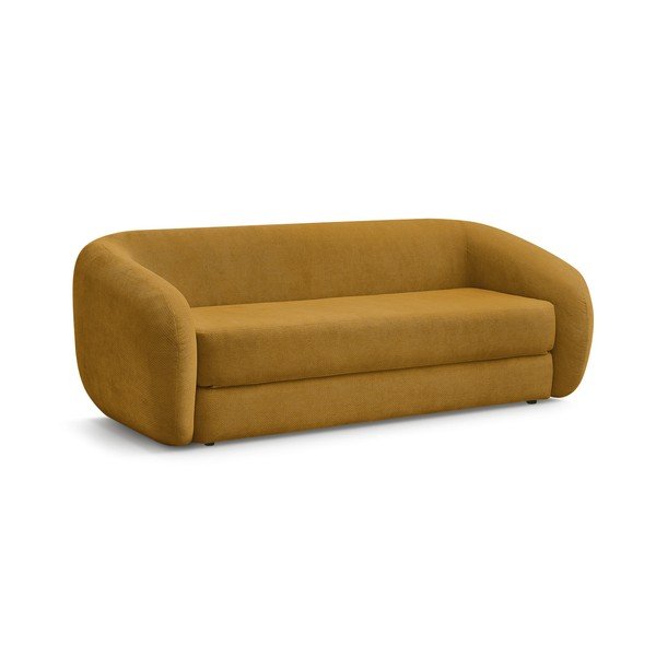 Garstyčių spalvos sulankstoma sofa iš šenilinio audinio 228 cm Neyo – Bobochic Paris-image-2