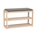 Iš ąžuolo masyvo spintelė batams natūralios spalvos su suoliuku Confetti – Rowico