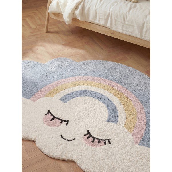Skalbiamas/rankų darbo kreminės spalvos iš medvilnės vaikiškas kilimas 140x200 cm Snuggle Nappi – Hanse Home-image-2