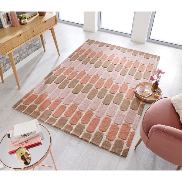 Oranžinis vilnonis kilimas Flair Rugs Fossil, 160 x 230 cm-image-4