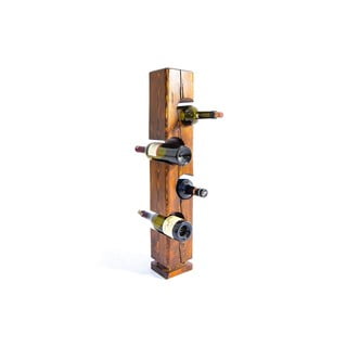 Natūralios spalvos riešutmedžio dekoro vyno lentyna Wiholder - Kalune Design