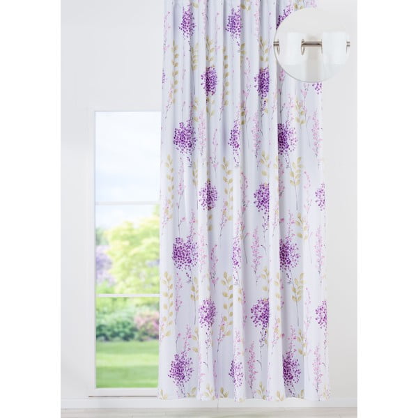 Užuolaida baltos spalvos/violetinės spalvos 140x260 cm Tahiti – Mendola Fabrics