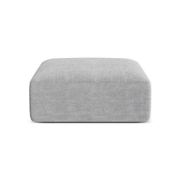 Šviesiai pilkos spalvos taburetė iš kordinio velveto Campi – Cosmopolitan Design-image-1