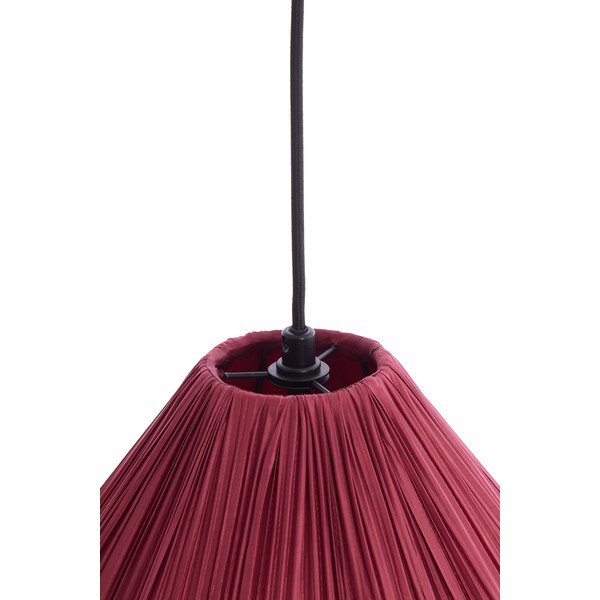 Bordo spalvos kabantis šviestuvas ø 12 cm su tekstiliniu gaubtu Verita – Light & Living-image-3