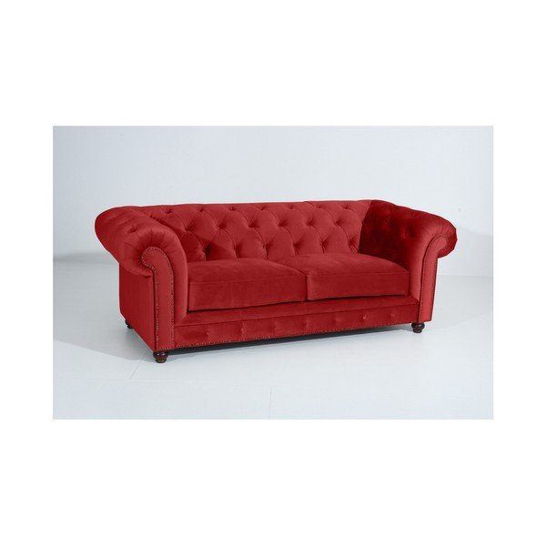 Plytų raudonos spalvos "Max Winzer Orleans Velvet" sofa, 216 cm-image-4