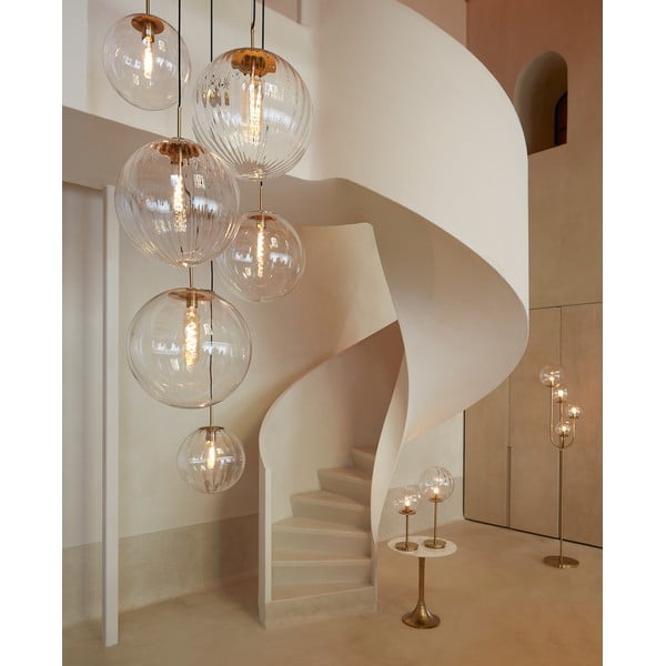 Kabantis šviestuvas bronzinės spalvos ø 48 cm su stiklo gaubtu Medina – Light & Living-image-1