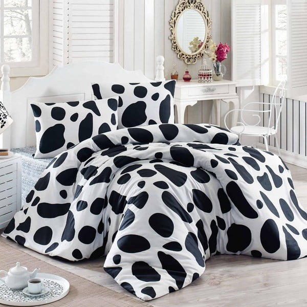 Dvigulės lovos patalynė su paklode "Milk", 200 x 220 cm