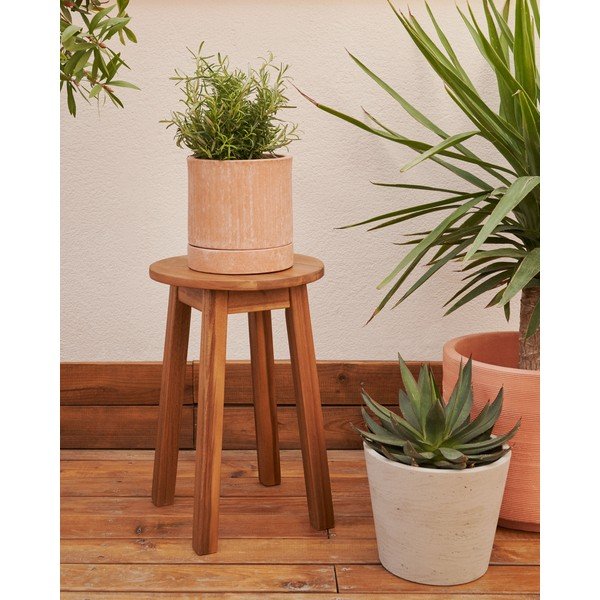 Natūralios spalvos iš akacijos masyvo taburetė Amel – Kave Home-image-1