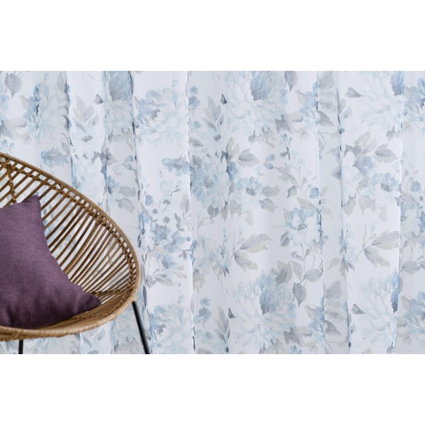Permatoma užuolaida baltos spalvos/mėlynos spalvos 300x260 cm Elsa – Mendola Fabrics-image-2