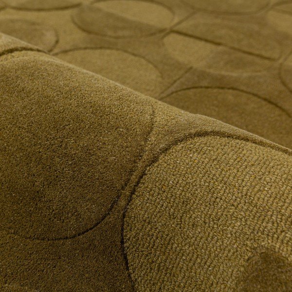Rankų darbo tamsiai žalios spalvos iš vilnos apvalios formos kilimas ø 160 cm Gigi – Flair Rugs-image-4