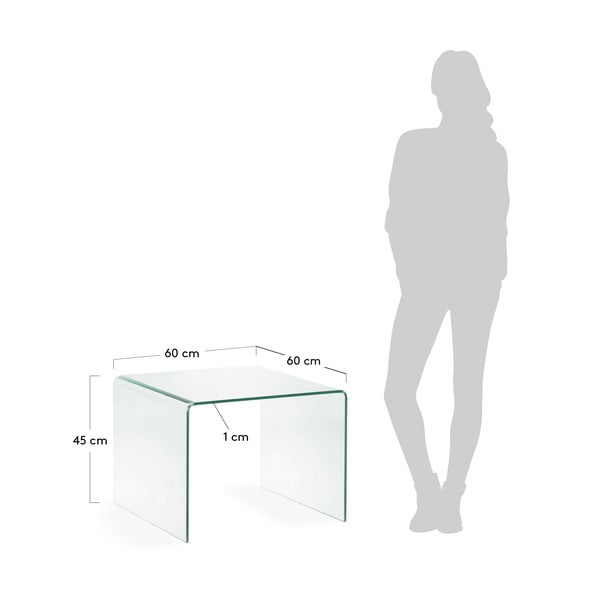 Iš stiklo šoninis stalas 60x60 cm Burano – Kave Home-image-3