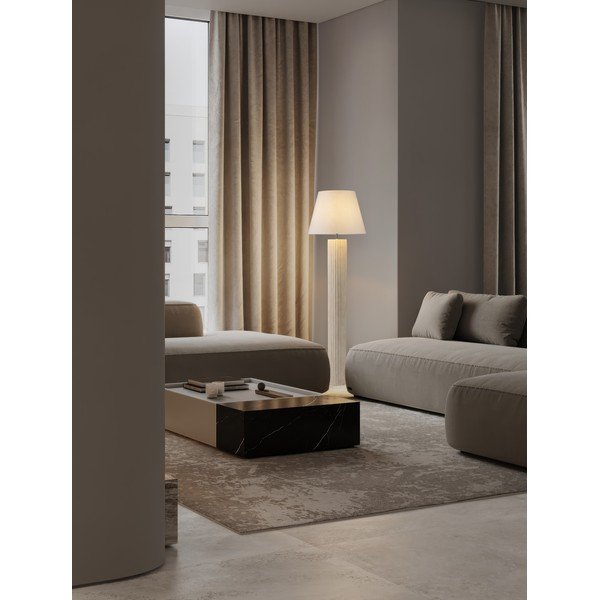 Baltos spalvos/kreminės spalvos iš akmens pastatomas šviestuvas (aukštis 150 cm) Bacoo – Nova Luce-image-1