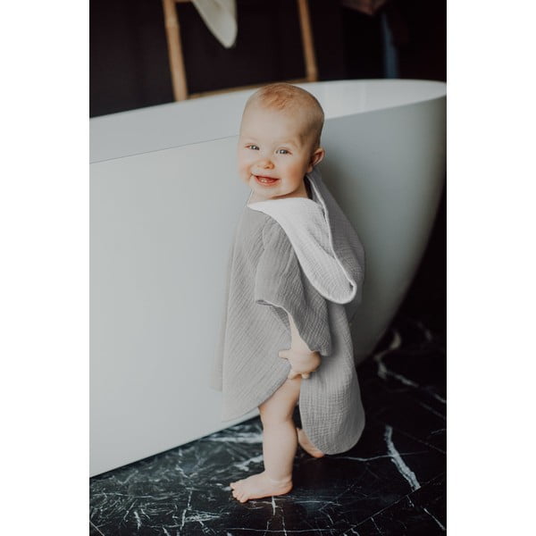 Pilkas muslino kūdikių pončas S dydžio - Malomi Kids-image-1