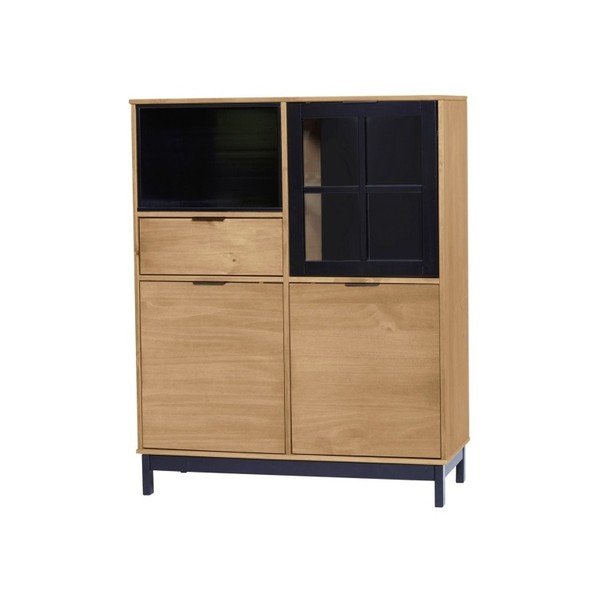 Ruda-juoda pušies masyvo komoda "Marckeric Denise", aukštis 120 cm-image-2