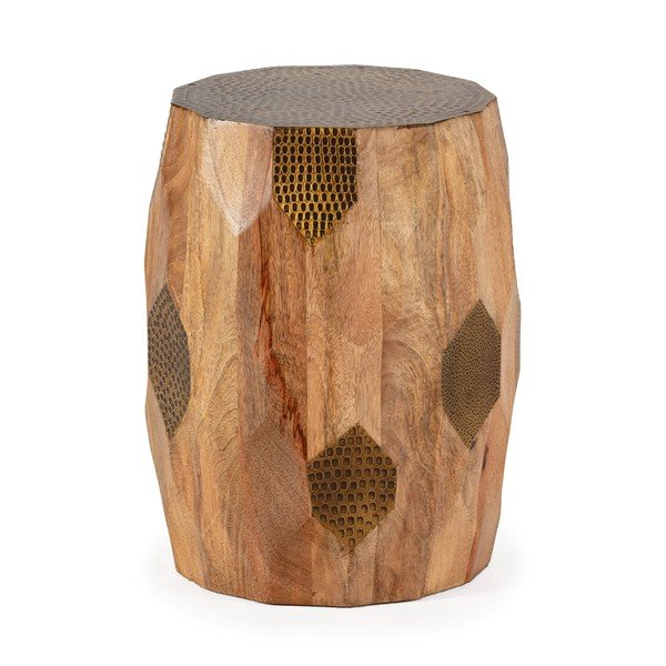 Iš mango masyvo apvalios formos šoninis stalas ø 29 cm Fabia – MOME-image-1