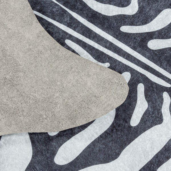 Sintetinė oda juodos ir baltos spalvos 100x135 cm Etosha – Ayyildiz Carpets-image-3