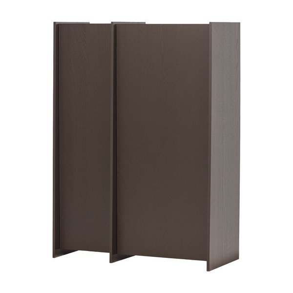 Tamsiai rudos spalvos spintelė iš uosio 102x140x44 cm Brock – WOOOD