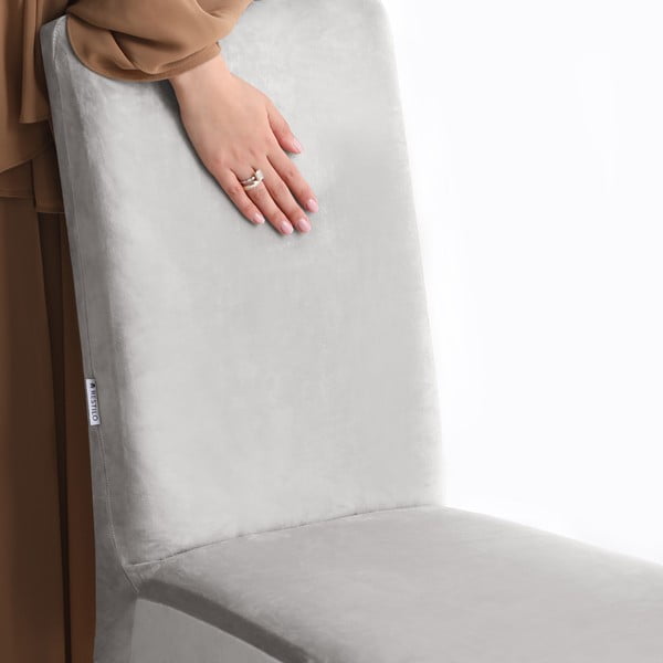 Šviesiai pilkos spalvos įtempiamas kėdei baldų apmušalas 48 cm Sento – Restilo-image-4