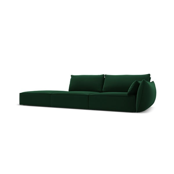 Tamsiai žalios spalvos iš velveto sofa su dešiniuoju kampu 264 cm Vanda – Mazzini Sofas-image-2
