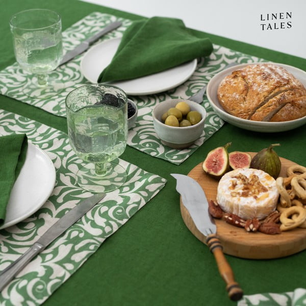 Iš lino staltiesė 140x200 cm True Green – Linen Tales-image-4