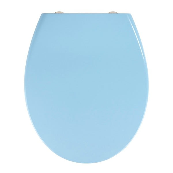 Šviesiai mėlyna lengvai užsidaranti klozeto sėdynė "Wenko Samos", 44,5 x 37,5 cm