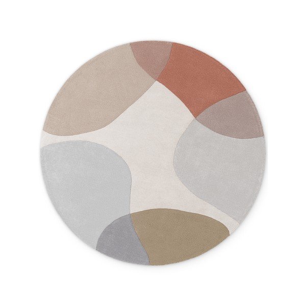 Rankų darbo smėlio spalvos iš vilnos apvalios formos kilimas ø 160 cm Hackney Clarissa – Ted Baker