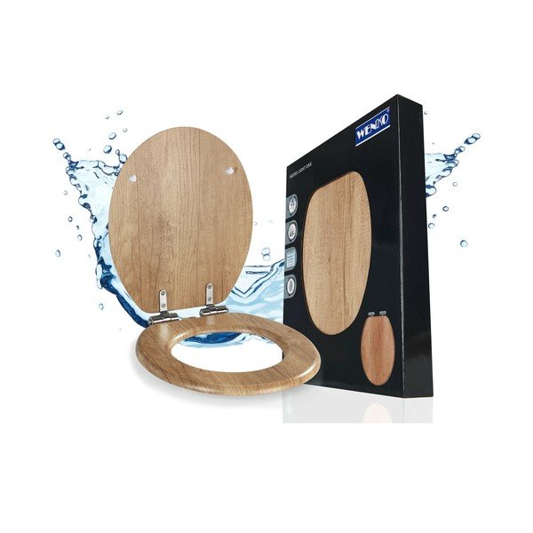 Tualeto sėdynė Easy-close funkcija 37 x 43 cm Oak – Wenko