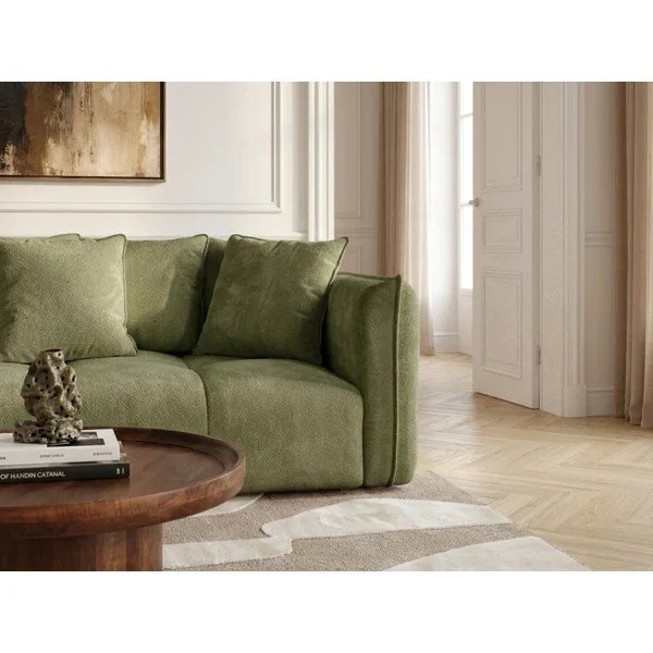 Žalios spalvos sofa iš šenilinio audinio Harlem – Bobochic Paris-image-3