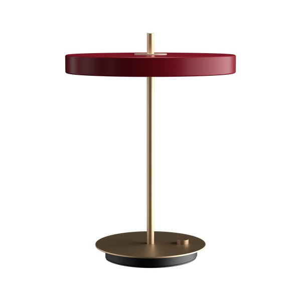 Stalinis šviestuvas bordo spalvos LED su pritemdymo funkcija su metaliniu gaubtu (aukštis 41,5 cm) Asteria Table – UMAGE