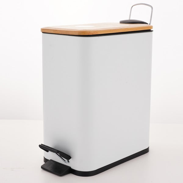 Baltos spalvos iš plieno šiukšliadėžė su pedalu 5 l   Erik – Spirella-image-4