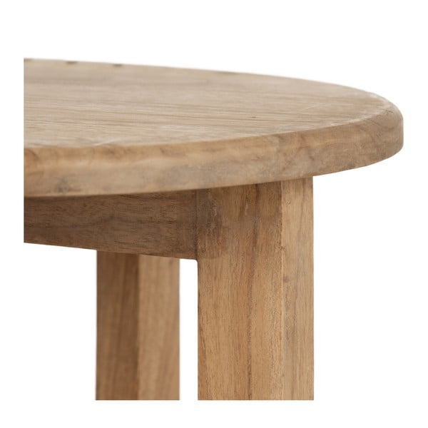 Kedro masyvo apvalios formos šoninis stalas ø 40 cm Dala – Ixia-image-3