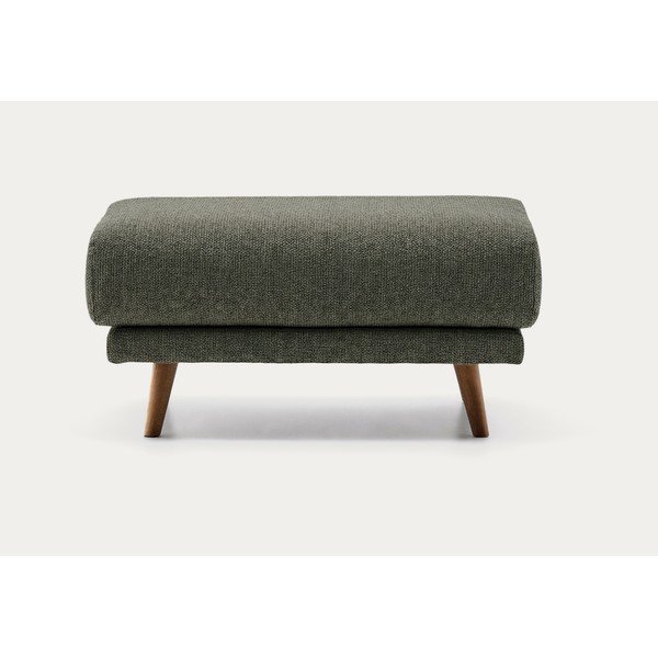 Žalios spalvos taburetė iš šenilinio audinio Karin – Kave Home-image-3