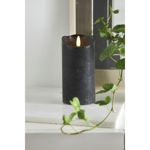 Juoda LED vaško žvakė Star Trading Flamme Rustic, aukštis 15 cm-image-2