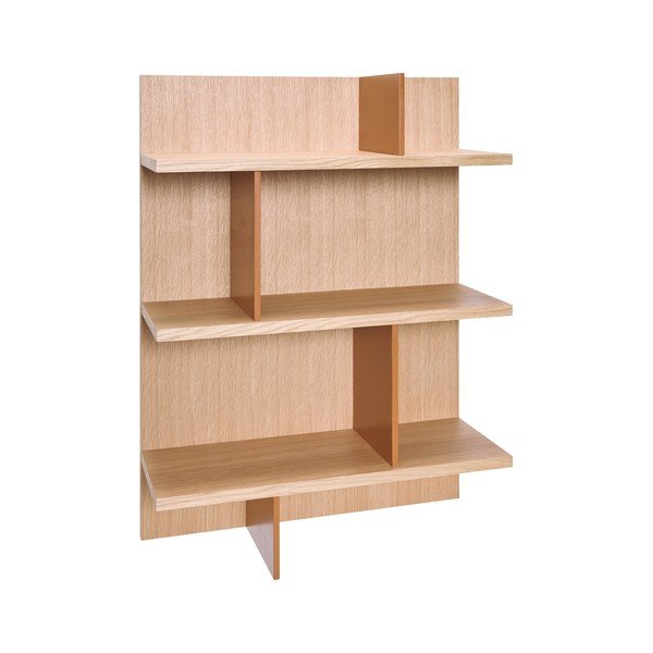 Natūralios spalvos kelių aukštų sieninė lentyna iš ąžuolo 60 cm Stand – Hübsch-image-3