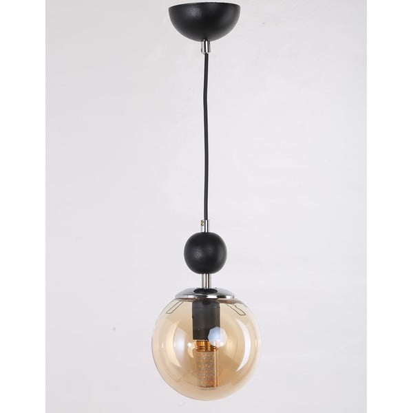 Kabantis šviestuvas ochros spalvos/juodos spalvos ø 15 cm su stiklo gaubtu Marble – Squid Lighting